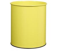 Poubelle Rossignol Papea de 30 litres, en acier avec revêtement époxy résistant aux UV, de couleur jaune