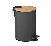 Poubelle salle de bain 3 litres ""Modern Color"" Atmosphéra - Gris foncé