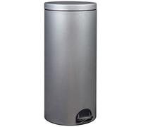 Poubelle Sania 30l gris métal
