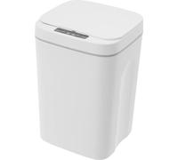 Poubelle sans contact, capteur d'ouverture automatique, étanche IPX5, BLANC, 16 L