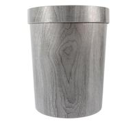 Poubelle sans Couvercle Effet Bois en Plastique, Anneau Presse-paquet | Format Compact, Stabilise le Paquet, Gain de Place sous Évier et Près des Toilettes