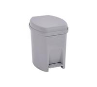 Poubelle de salle de bain à pédale - 6 L - gris