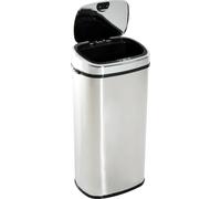 Poubelle - Seau à déchets - Inox & ABS - Capacité supérieure à 12 l - Sans détecteur - Argenté