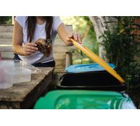 Poubelle sélective - Poubelle - Conteneur à déchets - Bac de recyclage - Bac de tri des déchets - Capacité de 135 litres