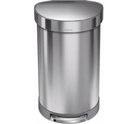Poubelle semi-circulaire - inox - 45 l - argent - Simplehuman