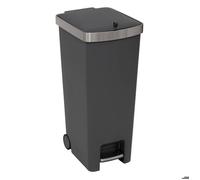 Poubelle slim à pédale 45L gris - 5five