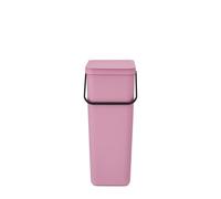Poubelle Sort & Go Brabantia 40L (Rose Lilas) - Système de tri des déchets avec poignée de Transport, Couvercle Amovible et à Ouverture permanente - Poubelle Cuisine à Nettoyage Facile sans rebords
