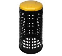 Poubelle sur pied avec couvercle pour le tri sélectif Tata Ics - Jaune
