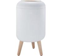Poubelle sur Pied Salle de Bain LIMO, 9L, Bois Design, Push, Fermeture Insonore