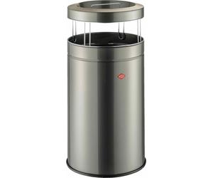 Poubelle sur pied WESCO BIG ASH en graphite, d'une capacité de 120 litres, idéale pour les cendriers