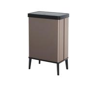 Curver Poubelle sur pied Verto 54 L Ouverture Touch Rose perle
