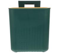 Poubelle suspendue compacte en PP vert pour meuble de cuisine | Montage sur porte de placard ou sous évier, installation facile, fixation murale, pour salle de bain et cuisine