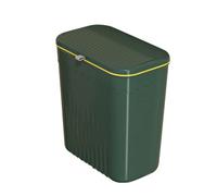 Poubelle Suspendue Cuisine 12L Poubelle Murale avec Couvercle Coulissant, Poubelle de Comptoir ou sous l'évier, petite poubelle pour Portes d'armoires Placard Salle de Bain Chambre Voiture Bureau