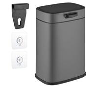 Poubelle suspendue de 5 litres - Bac amovible - Pour cuisine, salle de bain ou placard - Gris - Dimensions : 30 x 21 x 18 cm