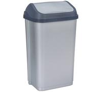 keeeper Poubelle plastique à couvercle basculant – 50 L – Gris foncé