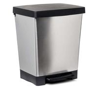 Poubelle Tatay Cubki 23 l argent Argent Taille unique