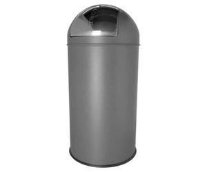 Poubelle the dome avec clapet "push" 50 litres - Gris