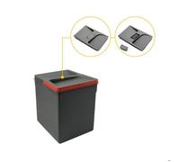 Poubelle tiroir - EMUCA - Recycle - 15 L - Hauteur 266 mm - Plastique anthracite