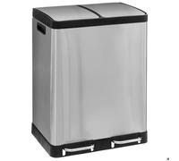 Poubelle à pédale en métal 2 x 30 l « Ariane » en acier inoxydable - 5 five simply smart
