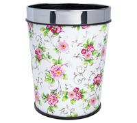 Poubelle Vintage Rétro 6 L en Plastique, sans Couvercle, Décorative | Motif Unique, Ouverture Rapide pour Déchets, Lavable, Usage la Cuisine et Chambre, pour Paquet et Restes