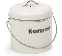 PoubelleCuisine 3,5 L Filtre à charbon actif Poubelle à compost Retro Beige