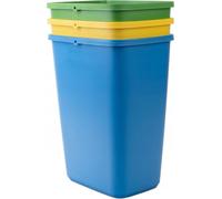 Poubelles - Bacs de tri des déchets - 12 l par bac - Lot de 3 pièces