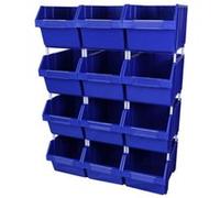 Poubelles de Rangement avec Choix Rapide Entrepôt Garage 12 Boites robustes Bleu G