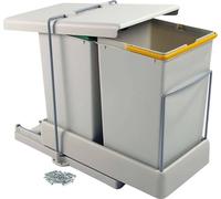 Poubelles de recyclage à fixation inférieure et extraction automatique avec 2 conteneurs 14 litros