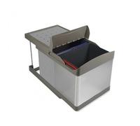 Poubelle coulissante automatique 2 x 16 L EMUCA - Acier Inox Acier G