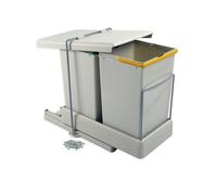 Poubelles de recyclage emuca à fixation inférieure et extraction automatique avec 2 conteneurs 14 litros G