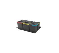 Poubelles pour tiroir de cuisine Recycle (Lot de 4 bacs de tri) 2 poubelles de 15 litres et 2 poubelles de 7 litres.