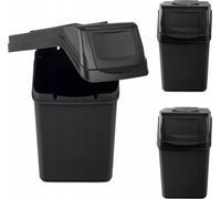 Poubelles - Set pour le tri des déchets - Lot de 3 - 3×25 l