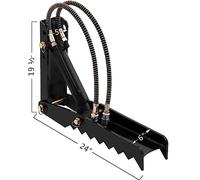 Pouce d'excavatrice de pelle rétro 18 à 32 pouces avec conception boulonnée cylindre hydraulique épaisseur plaque dent 1/2 pouce anti-corrosion Assurer la Stabilité(24 inch 12mm)