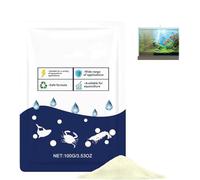 Poudre de soin aquatique pour bassin et aquarium, facile à mélanger pour poissons, crevettes et crabes, facile d'entretien, traitement de l'eau de bassin, pochette refermable, transparente et durable