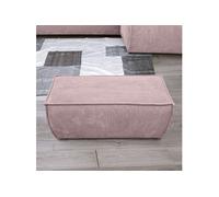 Pouf 102x60x44 cm en velours côtelé vieux rose