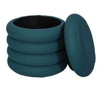 Home Deco Factory Pouf de rangement HD0424 - Design moderne, pratique et léger, 37x42x37 cm - Bleu