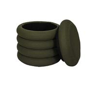 Pouf 2 en 1 en tissu coloré Atome kaki