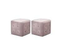vidaXL Pouf 2 st 30x30x30 cm velours roze278388 Rose G