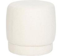 Atmosphera - Pouf Bouclette amea Blanc d39cm