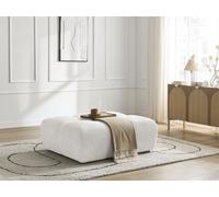 Pouf ANAKIN tissu bouclette blanc BOBOCHIC Blanc