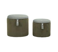 Mauro ferretti Set 2 poufs coffres - Vert