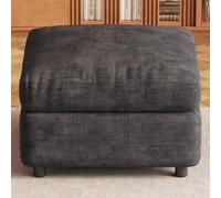 Pouf avec rangement, rembourré, avec couvercle, pouf repose-pieds, idéal pour le salon, la chambre ou l'entrée