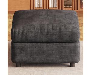 Pouf avec rangement, rembourré, avec couvercle, pouf repose-pieds, idéal pour le salon, la chambre ou l'entrée