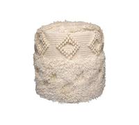 Pouf Bohème Fait à la Main "Bohist" 35cm Naturel