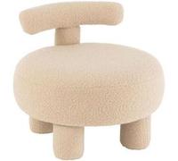 Paris prix Pouf bouclette avec dossier - Beige