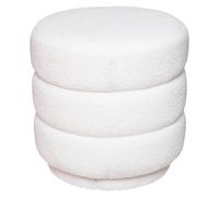 Pouf Bouclette Design "Sinan" 40cm Blanc