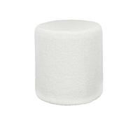 HOME DECO FACTORY, HD0489, Pouf Bouclette Confort Ergonomique Blanc, Design Élégant et Polyvalent, Idéal pour Salon ou Chambre, Dimensions 35x35x35 cm, Couleur Blanc