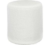 HOME DECO FACTORY, HD0489, Pouf Bouclette Confort Ergonomique Blanc, Design Élégant et Polyvalent, Idéal pour Salon ou Chambre, Dimensions 35x35x35 cm, Couleur Blanc