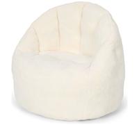Pouf bouclette soft white