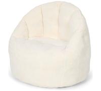 Pouf bouclette soft white